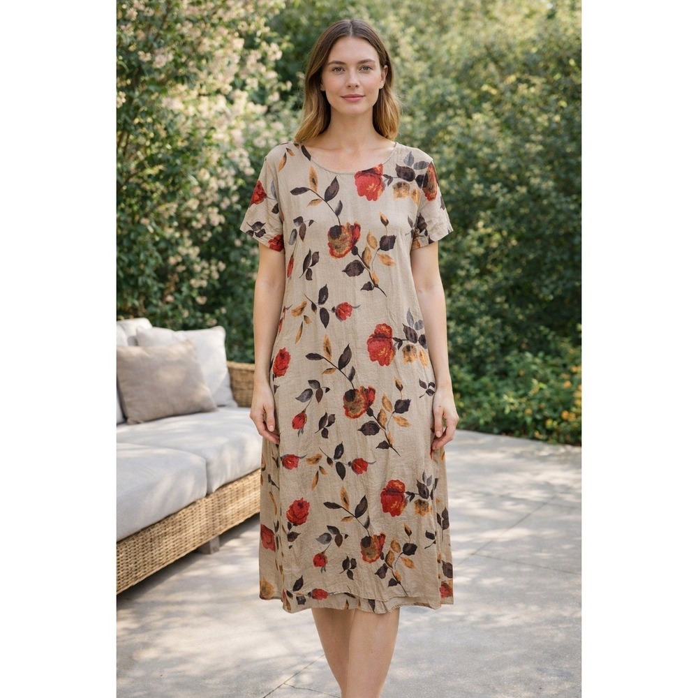 Vtg Marisol Floral Maxi Dress Womens Size M Spring Cottagecore Boho Rayon India